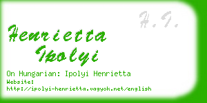 henrietta ipolyi business card